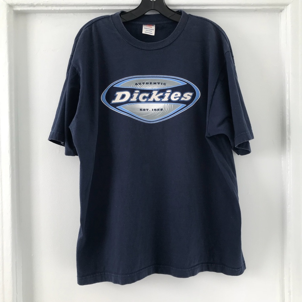 MENS LARGE BLUE DICKIES BRAND T-SHIRT 100% COTTON